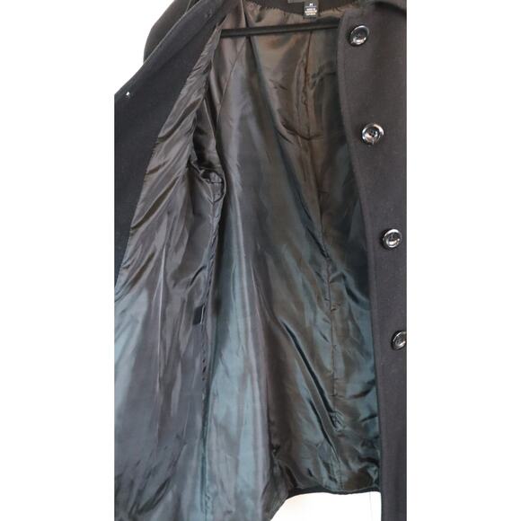 London Fog Black Wool Peacoat Coat Jacket Large Womens Classic Timeless Medium - Picture 5 of 7
